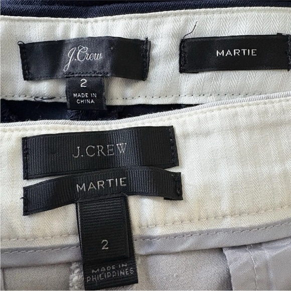 J. Crew Lot of 2 Pairs Martie Ankle Slim Pants Womens Size 2 (1368) - Picture 8 of 10